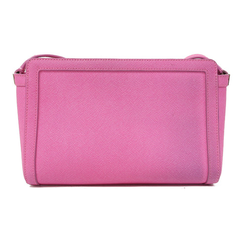 Agnes b SHW Shoulder Bag Calfskin Leather Pink