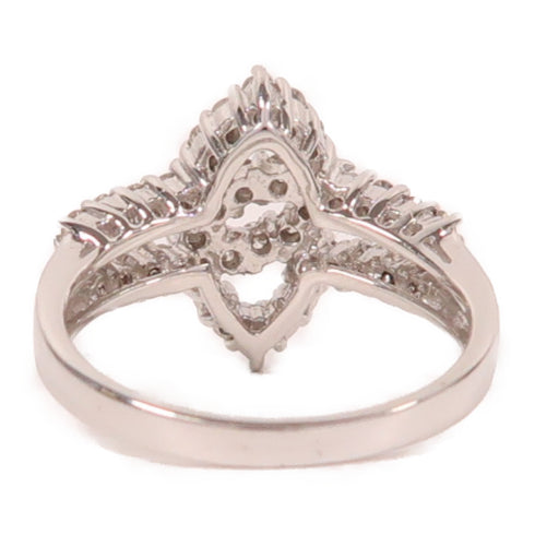 Jewelry Diamond Ring 18K White Gold US#5