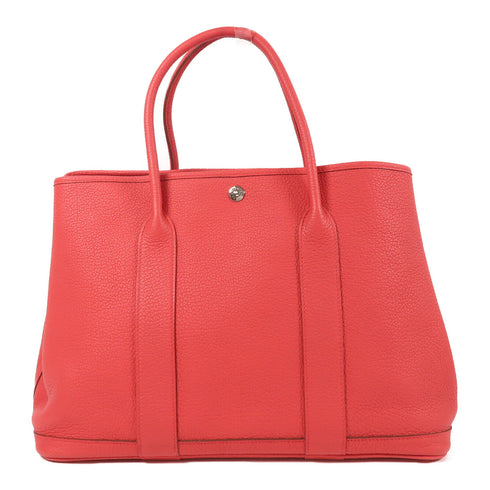 HERMES PHW GardenParty PM Hand Bag/Tote Bag Negonda Leather Tosca