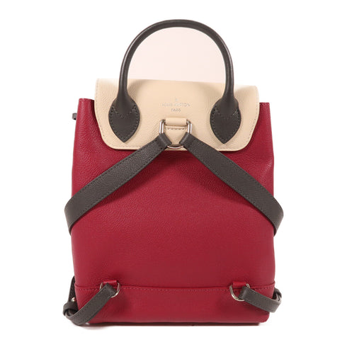 LOUIS VUITTON LV SHW Lockme Backpack M52734 Soft Grained Leather Beige/Rouge
