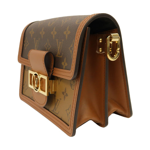 LOUIS VUITTON LV GHW Mini Dauphine Shoulder Bag M45959 Monogram Reverse Brown v3