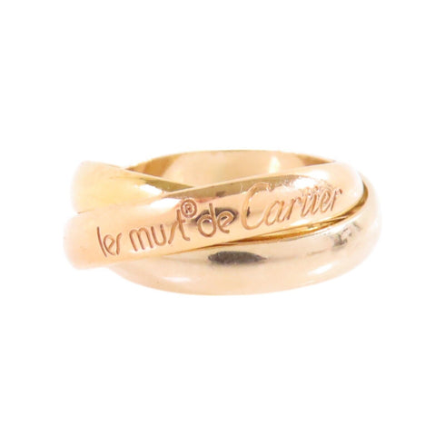 CARTIER Trinity Ring Cartier#49 US#4.5 18K Yellow Gold Rose Gold White Gold