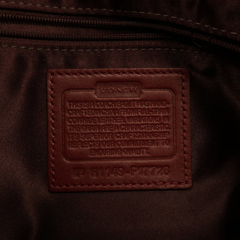 COACH SHW Tote Bag Handbag F17728 Patent Leather Red