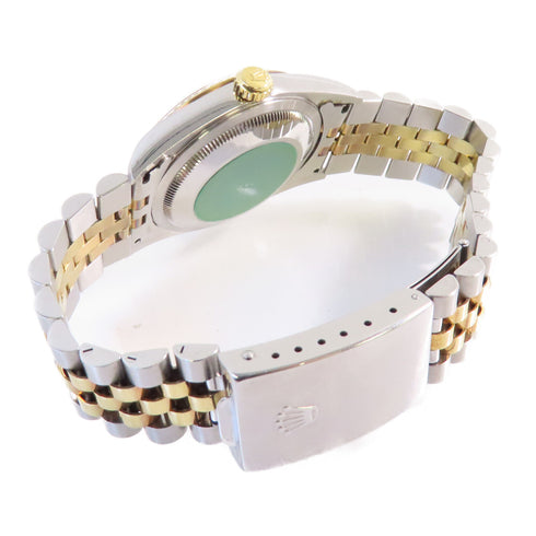 ROLEX Datejust 36mm Automatic Watch 16233 SS 18K Yellow Gold Black