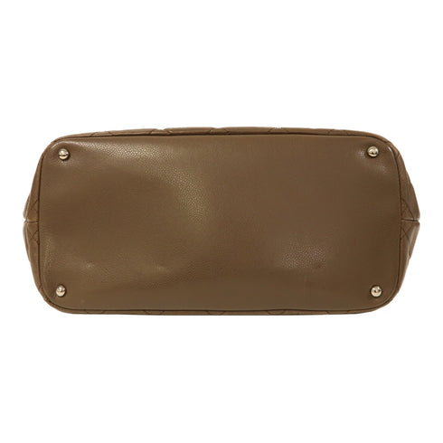 CHANEL CC SHW Chain Shoulder Bag Calfskin Leather Brown