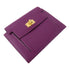 HERMES GHW Kelly Pocket Bifold Wallet Chevre Leather Rose Purple