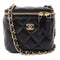 CHANEL CC GHW Vanity Case Chain Shoulder Bag Lambskin Leather Black