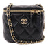 CHANEL CC GHW Vanity Case Chain Shoulder Bag Lambskin Leather Black