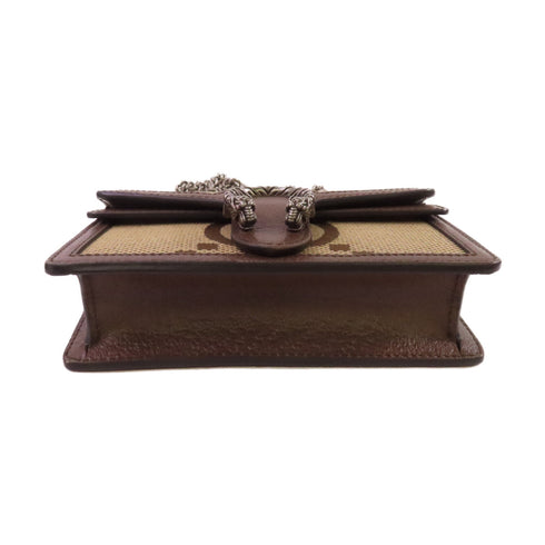GUCCI GHW GG Supreme Diongsus Chain Shoulder Bag Ccanvas 476432 Brown