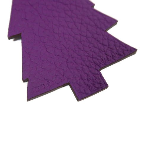 HERMES Christmas Tree Charm Epsom Leather Purple Navy