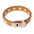 HERMES Mini Dog Bracelet Veau Swift Leather Brown Gold Silver