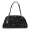 CHANEL CC SHW Chain Shoulder Bag Patent Leather Black