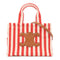 CELINE GHW 2 Way Shoulder Bag Canvas Red/White/Brown