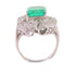 FINE JEWELRY 3.22ct Emerald 0.82ct Diamond Ring US#6.25 PT900 Platinum