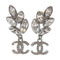 CHANEL CC Earrings Metal PVC Silver