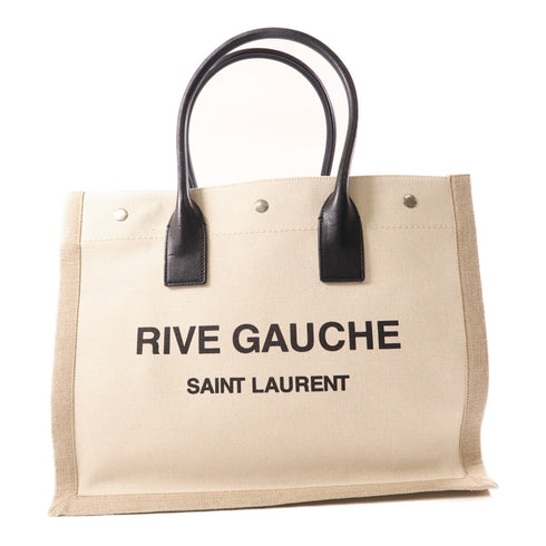 SAINT LAURENT YSL SHW Shoulder Tote Bag Canvas