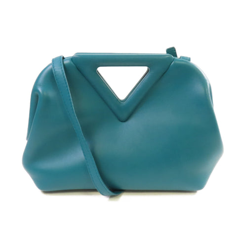 BOTTEGA VENETA BV GHW Point Shoulder Bag Crossbody Calfskin Leather Green