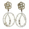 CHANEL CC Earrings A18/P Metal/PVC Gold/White
