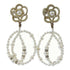 CHANEL CC Earrings A18/P Metal/PVC Gold/White