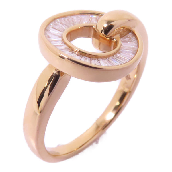 Fine Jewelry 0.44ct Diamond Ring US#7 18K Pink Gold