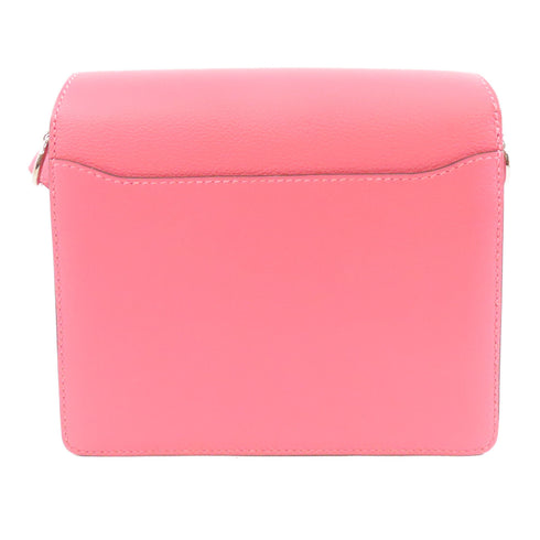 HERMES PHW Mini Roulis Shoulder Bag Evercolor Leather Rose Azalee Pink