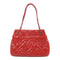 CHANEL CC SHW Chain Shoulder Tote Bag Calfskin Leather Red