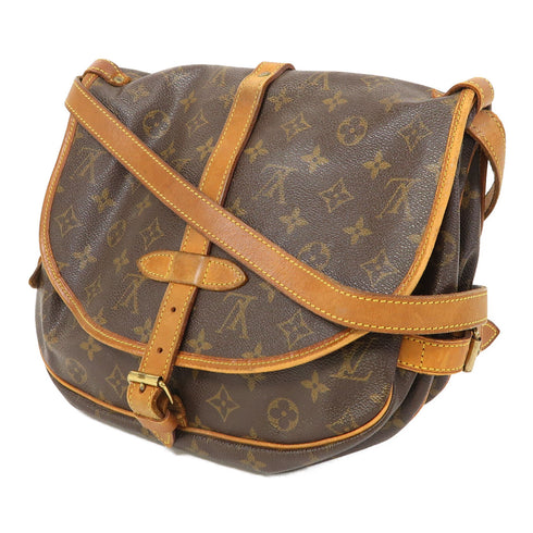 LOUIS VUITTON LV GHW Saumur 30 Shoulder Bag M42256 Monogram Brown