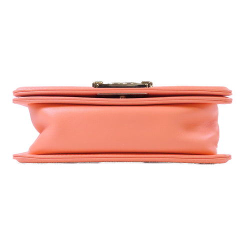 CHANEL Quilted CC GHW Chain Shoulder Bag Calfskin Leather Pink v2