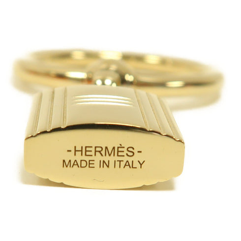 HERMES GHW Scarf Ring Metal Gold