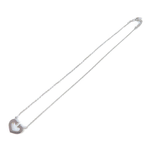 CARTIER C Heart Necklace 18K White Gold