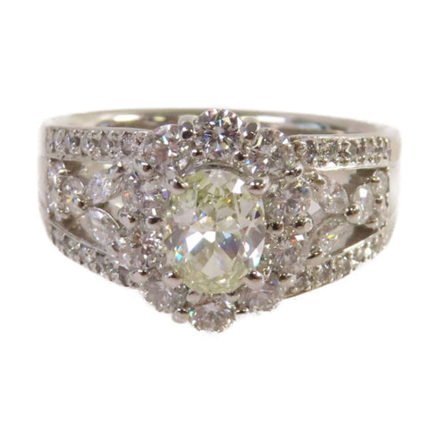 Fine Jewelry 1.17ct/0.806ct Diamond Ring US#8.75 PT900 Platinum
