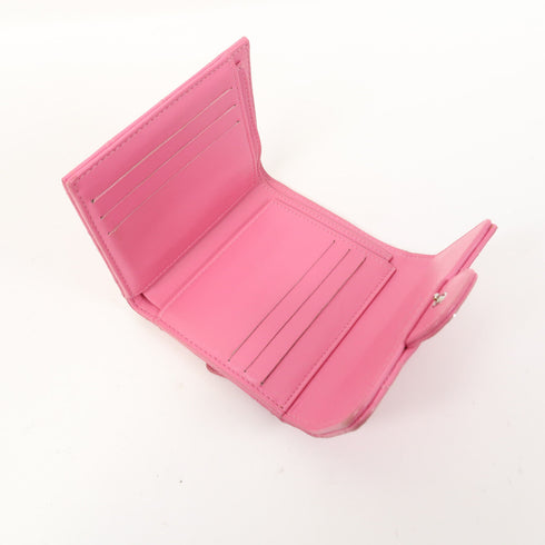 CHANEL CC SHW Wallet Quilted Lambskin Leather Pink