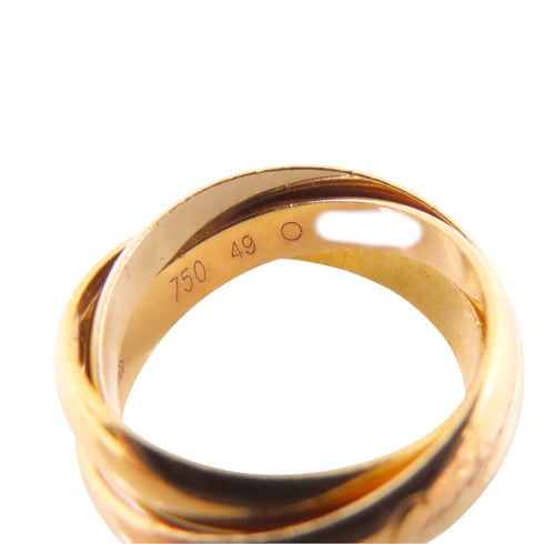 CARTIER Trinity Ring Cartier#49 US#4.5 18K Yellow Gold Rose Gold White Gold