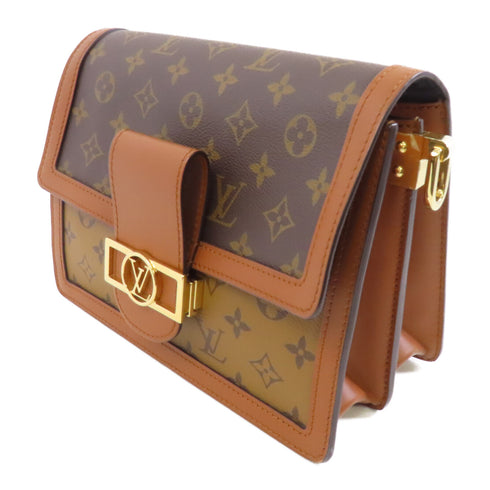 LOUIS VUITTON LV GHW Dauphine MM 2 Way Shoulder Bag M44391 Monogram Reverse v5
