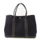 HERMES PHW Garden Party PM Tote Bag Canvas/Leather 89 Noir