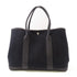 HERMES PHW Garden Party PM Tote Bag Canvas/Leather 89 Noir