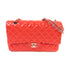 CHANEL Quilted CC SHW Classic 25 Chain Shoulder Bag Patent Leather Red Pink