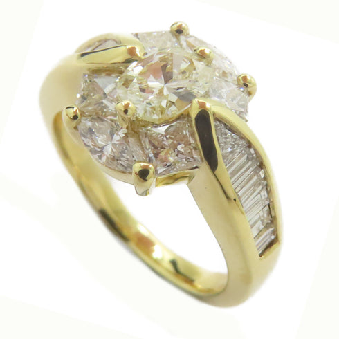 FINE JEWELRY 0.531ct Diamond Ring 18K Yellow Gold US#6.25