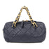 CHANEL CC Quilted GHW Chain Shoulder Bag Lambskin Leather Navy