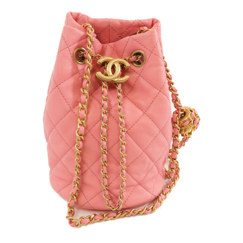 CHANEL Quilted CC GHW Chain Shoulder Bag AS1894 Lambskin Leather Pink