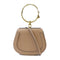 Chloe GHW Nile 2 Way Shoulder Handbag Calfskin Leather Beige