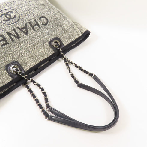 CHANEL CC SHW Deauville Shoulder Bag Canvas