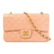 CHANEL CC GHW Chain Shoulder Bag Quilted Lambskin Leather Pink
