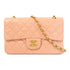 CHANEL CC GHW Chain Shoulder Bag Quilted Lambskin Leather Pink