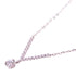Jewelry 0.102ct/0.080ct Diamond Necklace 18K White Gold