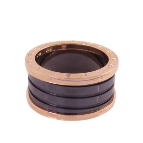 BVLGARI B-Zero 1 4Band Ring #59 US#8.25 Ceramic 18K Rose Gold