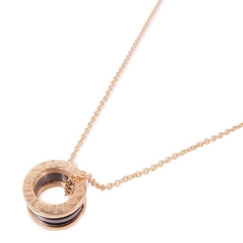 BVLGARI B-Zero 1 Necklace 18K Pink Gold Ceramic Gold/Black