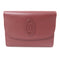 CARTIER GHW Card Case Calfskin Leather Bordeaux Color