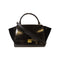 CELINE GHW Trapeze 2 Way Shoulder Bag Patent Leather Black