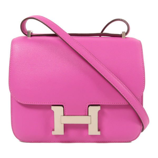 HERMES PHW Constance Mini Shoulder Bag Swift Leather Purple